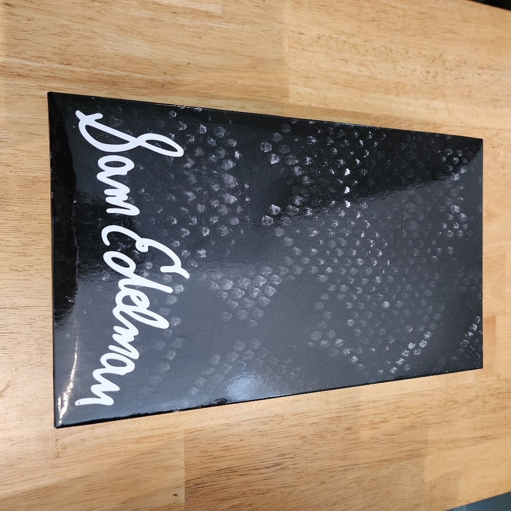 NIB Sam Edelman Stacie Oatmeal Suede Low Block Heeled Strappy Sandals Size 7 - Picture 8 of 8